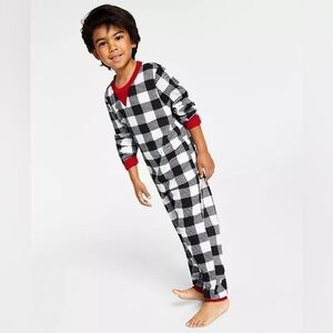 FAMILY PAJAMAS Kid'sLightweight Thermal Waffle Buffalo Check PJ 1pc bottom 2T-3T